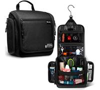 Premium Hanging Travel Toiletry Wash Bag for Men and Women - Large Toiletry Organizer - Waterproof Hygiene Bag with Metal Swivel Hook, YKK Zippers and 19 Compartments for Toiletries, Makeup, Cosmetics