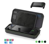 Premium Hard Case for ASUS ROG Xbox Ally X / ROG Xbox Ally - Travel Protective Carrying Case with Double Zipper, Soft Lining, 2 Pack Joystick Caps & Cleaning Wipes, 2 Pair Screen Protectors (PU)