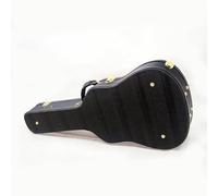 Premium Hard Shell Acoustic Guitar Case for 40-41 Inch Guitar - Compatible with Gibson D Series - Transparent Acrylic Top, Plush Interior, Waterproof Leather, Storage Compartment (Black)