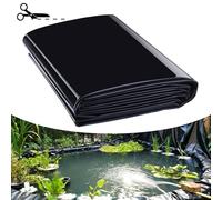 Premium HDPE Pond Liner 5X12m - ThickLining for Fish Ponds Koi Ponds Fountains & Waterfalls - UV Resistant Black Waterproof Liner for Long-lasting Protection