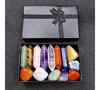 Premium Healing Crystals Kit in Gift Box - 7 Chakra Set Tumbled Stones, 7 Chakra Stone Set Meditation Stone Yoga Amulet With Gift Box