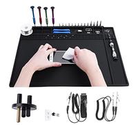 Premium Heat Resistant 932°F HPFIX Anti Static ESD Safe Electronic Repair Work Mat Silicone Soldering Mat for BGA and Gun Soldering Iron, Workbench, Cell Phone Laptop Repair, 17.7'' *13.6 ''