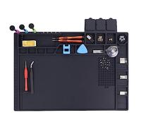 Premium Heat Resistant 932°F Magnetic Silicone Soldering Mat Electronics Work Mat for Computer Cell Phone Laptop Repair, BGA Soldering Gun Iron Workbench Protection