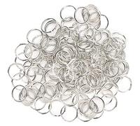 Premium Heavy Duty Open Jump Rings 1000PCs Silver Iron Keychain Connectors for DIY Jewelry Making Crafting Accessories Durable Metal Material 7mm Diameter