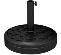 Premium Heavy-Duty Rattan-Effect Concrete Parasol Base - Securely Holds Umbrella