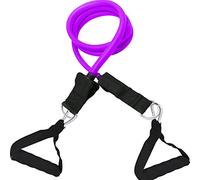 Premium Heavy Duty Tube Double Dipped Latex Xtreme Stackable Resistance Bands Set 20 to 90 LB with Door Anchor and Exercise Chart Full-Body Exercises and Home Workouts (Purple - Super Heavy - 85lbs)