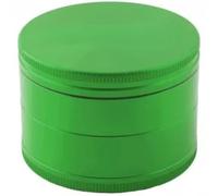 Premium Herb Grinder Aluminium 90cm 4-Pieces Extra Large Spice Grinder with Pollen Catcher, Spice Mill, Magnetic Top, Sharp Teeth (90mm Green)