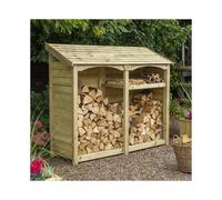 Rowlinson Premium Heritage Log Store - Double, Brown