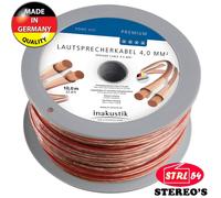 Premium Hi-Fi Speaker Cable 2 X 4 MM² HQ Speaker INAKUSTIK Germany 10 M
