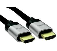 Premium High Speed 8K Digital A/V Cable 2.1 Lead with Ethernet, Silver Aluminium
