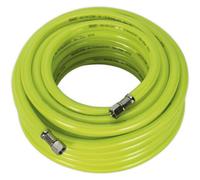 Premium High-Visibility Air Hose - 15M Length With 1/4 Inch Bsp Unions And 8mm Bore