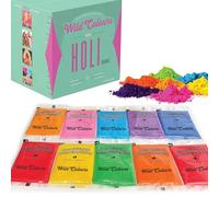 Premium Holi Colours - Holi Giftbox - Holi ke Rang - 100% Natural & Child Safe - Lab Tested Certified - 10 Vibrant Colours & Smooth Texture (500g [Pack of 10])