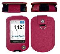 Premium Holster Case with Pocket (Lanyard Included) for Freestyle Libre 3/ Freestyle Libre 2 (Back Pocket can Carry a Tracker) (HoPink)