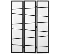 Premium HOMCOM 3 Panel Room Divider - Privacy Screen Protector with Wooden Frame