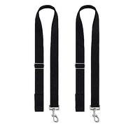Premium Horse Blanket Sheet Leg Straps, 2 Pcs Adjustable 27.55" to 55" Length, Replacement Stretchy Belly Strap with Single Swivel Snaps