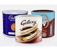 Premium Hot Chocolate Powder 1KG x 3 | Galaxy Hot Chocolate + Belgian Chocolate Instant Drink + Cadbury Original Drinking Chocolate | Rich & Creamy | Just Add Water or Milk | Family Pack