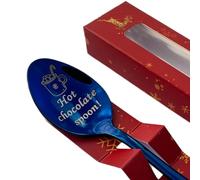 Premium Hot Chocolate Spoon with Christmas 2023 Gift Box - 15cm Size - Available in Silver, Gold, Rose Gold, Black, Blue, Rainbow, and Purple - Holiday xnas Gift