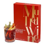 Premium Hot Mulled Wine Spice Pack with Cinnamon, Cloves & Bay Leaves - 2 Sachets per Pack for Festive & Winter Beverages