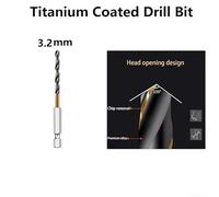 Premium HSS Drill Bit Set with Nitride Coating and Fast Change Capability (3.2mm)