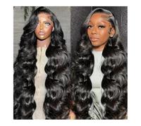 Premium Human Hair Wig, 200 Density Wave Wig Human Hair Wigs 13x4 13x6 HD Wig Pre Plucked Brazilian Hair Frontal Lace Wig for Black, Natural Look & Comfortable Wear(13x6 HD,32inch)