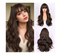 Premium Human Hair Wig, Ladies Big Wave Long Curly Hair Wig Full Head Coverage Fluffy Shapeless Seamless Wig, Natural Look & Comfortable Wear