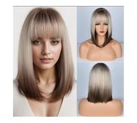 Premium Human Hair Wig, The Full Cap Synthetic Wig - Your Ultimate Fashion Accessory for Trendsetting Color Blends Wigs, Natural Look & Comfortable Wear