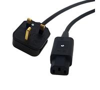 Premium IEC Kettle Mains Lead. UK Plug to C13. Flexible Cable, Long and Short (2m)