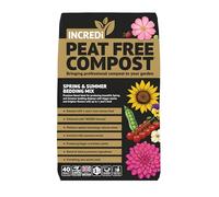 Premium IncrediPeatFree Peat-Free Spring, Summer, Autumn & Winter Bedding Compost with Slow Release Nutrients (Spring/Summer Compost)