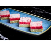 Premium Indian Barfi Collection - Handcrafted Assorted Mithai Box with Chocolate, Pistachio, Coconut & Tiranga Barfi | Ideal for Gifting & Celebrations (4 Piece, Ice Coconut Barfi)