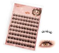 Premium Individual Cluster Eyelashes Kit, Natural Wispy Cat Eye Style, Fairy Anime Spiky Lash Extensions for Professional Makeup Application
