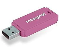 Premium INFD32GBNEONPK 32GB Neon Pink USB 2.0 Flash Drive High Quality