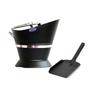 Premium Inglenook Coal Bucket and Fire Shovel - Black