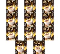 Premium Instant Coffee Sachets Irresistible Flavour Low Fat Coffee Individually Wrapped Coffee Sachets Vegetarian with Mug (11 Pack, Gold Latte)