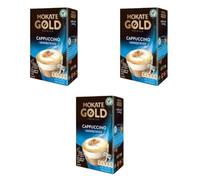 Premium Instant Coffee Sachets Irresistible Flavour Low Fat Coffee Individually Wrapped Coffee Sachets Vegetarian with Mug (3 Pack, Gold Cappuccino Unsweetened)