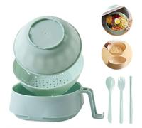 Premium Instant Noodle Bowl with Strainer & Lid Set, 18cm Food-Grade BPA-Free Noodle Soup Bowl for Ramen, Salad, Cereal, Microwave Safe with Chopsticks Spoon Fork for Home Kitchen Office Dorm