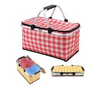 Premium Insulated Lunch Bag - Leakproof Zipper Thermal Tote for Camping, Picnics & Work | 4-6H Hot / 6-8H Cold | Foldable Oxford Fabric Food Bag | BBQ, Fishing, Baby Bottles (47x28x23cm) (Type A)
