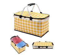 Premium Insulated Lunch Bag - Leakproof Zipper Thermal Tote for Camping, Picnics & Work | 4-6H Hot / 6-8H Cold | Foldable Oxford Fabric Food Bag | BBQ, Fishing, Baby Bottles (47x28x23cm) (Type D)