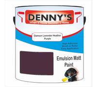 Premium Interior Wall & Ceiling Emulsion Paint - Damson Lavender Heather Purple - Rich Matt Finish, Durable & Washable, Low Odour, Ideal for Living Rooms, Bedrooms & Hallways (2.5 litre Tin)