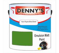 Premium Interior Wall & Ceiling Emulsion Paint - Fern Thyme Olive Green - Rich Matt Finish, Durable & Washable, Low Odour, Ideal for Living Rooms, Bedrooms & Hallways (250ML Tin)