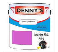 Premium Interior Wall & Ceiling Emulsion Paint - Fuchsia Vivid Magenta - Rich Matt Finish, Durable & Washable, Low Odour, Ideal for Living Rooms, Bedrooms & Hallways (1 Litre Tin)