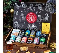 Premium IPA/Pale Ale Christmas Beer Gift Hamper - 10 Independent Craft Beers, Snack & Tasting Guide by QWERTY Beer Box - Beer Gift Set