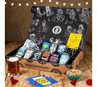 Premium IPA/Pale Ale Valentine's Day Beer Gift Hamper - 10 Independent Craft Beers, Glass, Snack & Tasting Guide by QWERTY Beer Box - Gift For Men Gifts for Him
