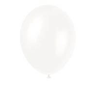 Premium Iridescent White Pearlized Balloons (30cm) Pack of 8 - Elegant Party Decorations