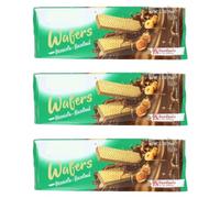Premium Italian Chocolate Hazelnut Wafers, 9% Real Hazelnuts, Preservative-Free Crispy Snack, 175g Pack, 8 Pieces, Pack Of 3