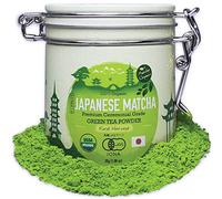 Premium Japanese Matcha Green Tea Powder - 1st Harvest Ceremonial Highest Grade - USDA & JAS Organic - from Japan 30g Tin [1.06oz] - Perfect for Starbucks Latte, Shake, Smoothies & Baking