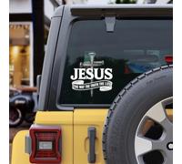 Premium Jesus The Way The Truth The Life Car Decal - Christian Cross Sticker, Faith Vinyl Decal for Car, Truck, Laptop, Christian Gift Size 6x6 inches