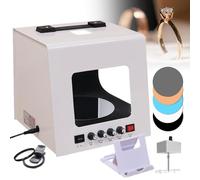 Premium Jewelry Photography Light Box Kit With Electric Turntable - Professional Photo Studio Setup For Stunning Jewelry Images, Includes Black/White Backgrounds-TB300