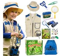 Premium Kids Explorer Kit, Bug Hunting Age 3-7 (Blue, with Activity Book)