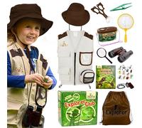 Premium Kids Explorer Kit, Bug Hunting Age 3-7 (Brown, with Activity Book)