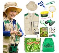 Premium Kids Explorer Kit, Bug Hunting Age 3-7 (Green, with Activity Book)